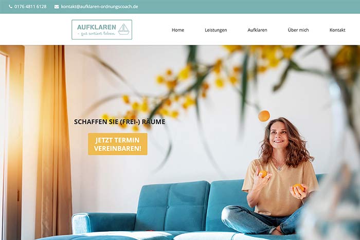 Projekt - Aufklaren Ordnungscoach Website
